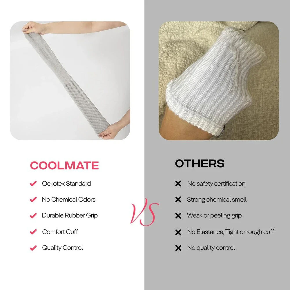 CoolMate Women's Pilates Grip Socks Non Slip Yoga Barre 3-Pack 6-10 Fit - NWT
